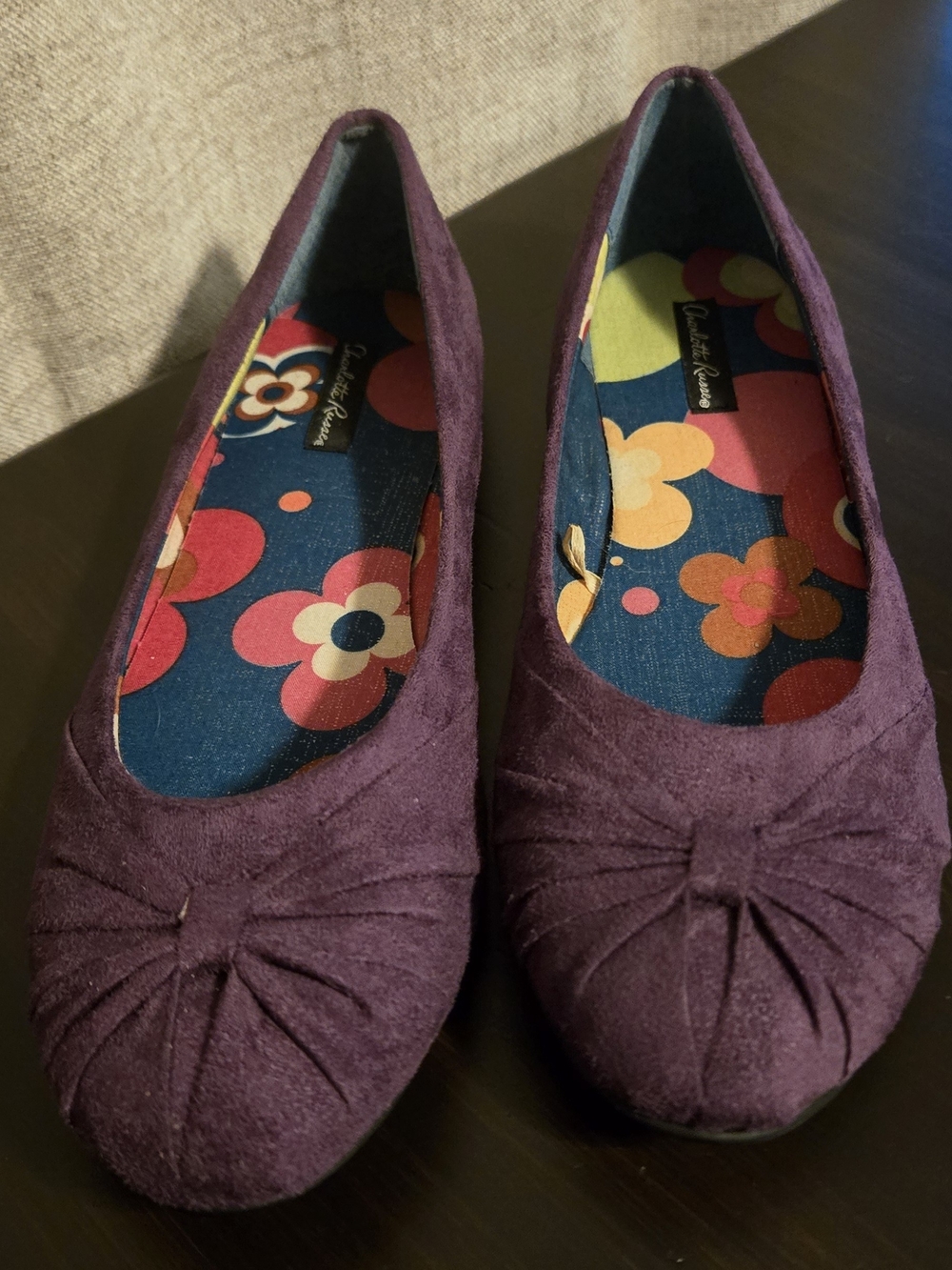 Purple Suede Ballet Flats - Comfortable Women's Shoes